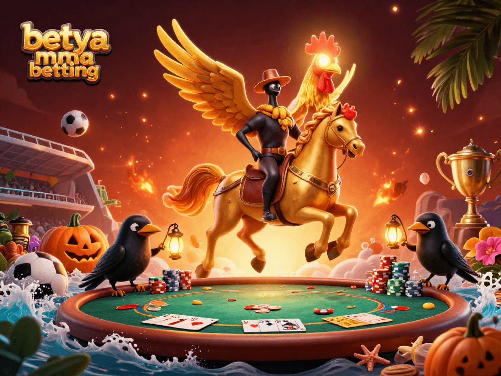 Experience the thrill of betya mma betting with this vibrant casino scene featuring dynamic sports elements.