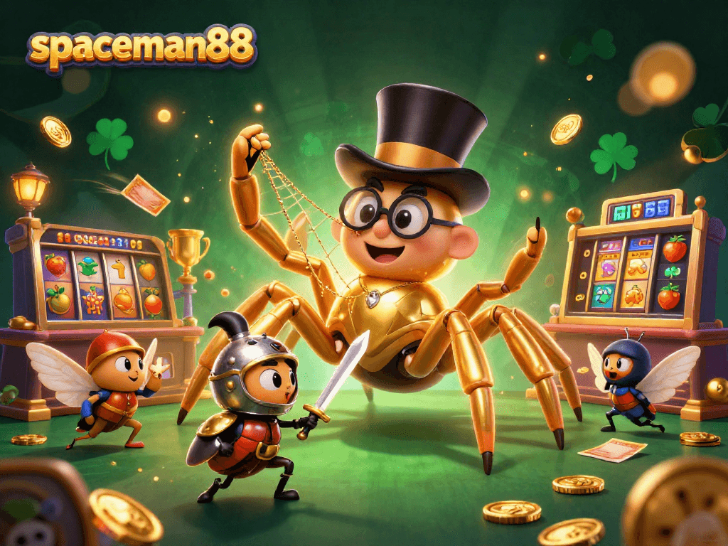 Experience the thrill of spaceman88 with engaging slot gameplay featuring dynamic characters and casino elements.