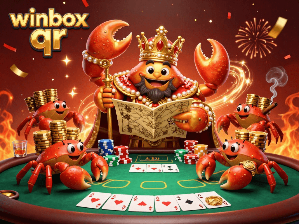 Experience the thrill of winbox qr with the golden crab emperor at a lively poker table.