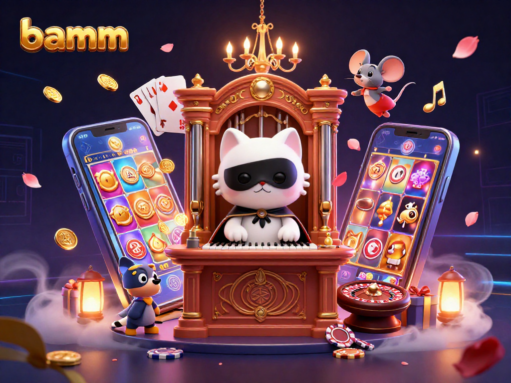 Experience vibrant gaming action at bamm with charming casino characters and exciting slot elements.