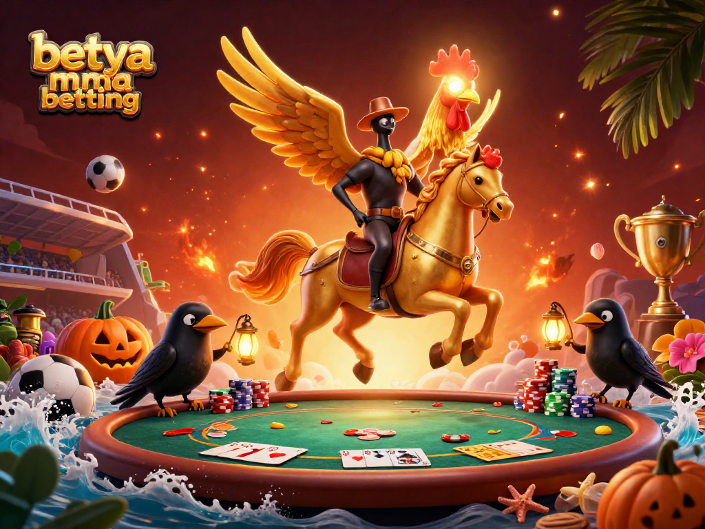 Experience the thrill of betya mma betting with this vibrant casino scene featuring dynamic sports elements.