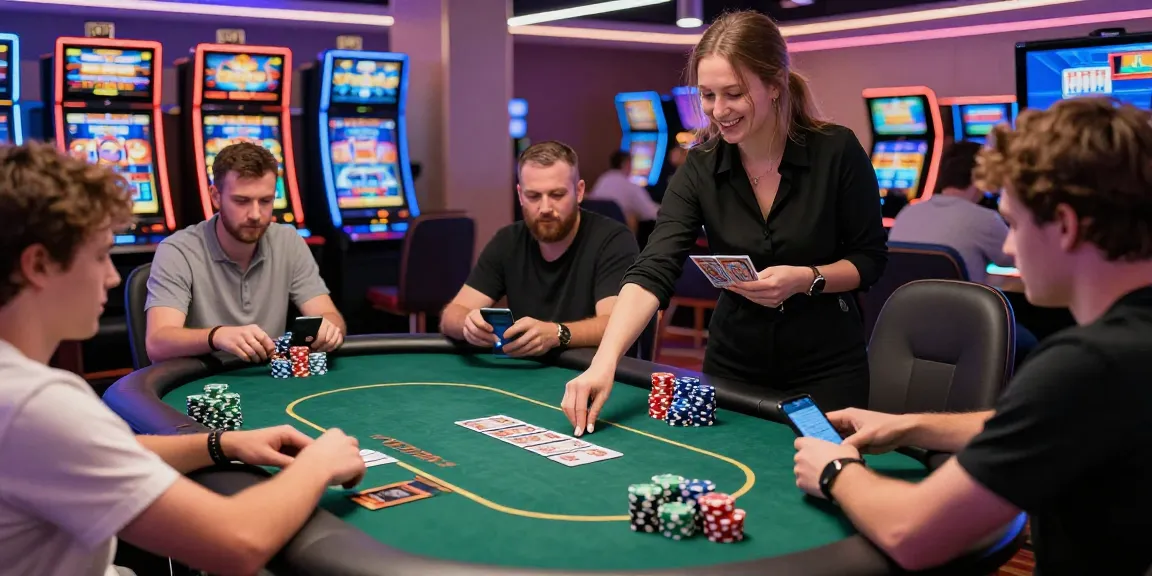 Experience seamless gaming at credit card casinos like https://brcs.co.uk with players at vibrant tables.