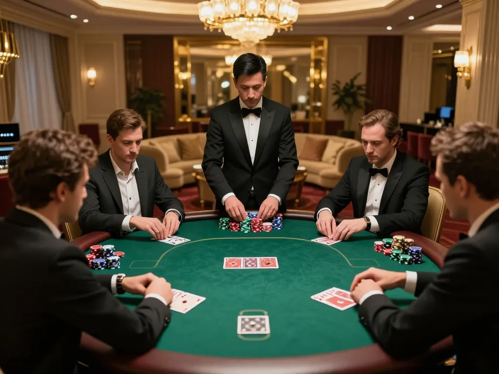 Watch players compete in a high-stakes poker game with TT88 chips in a luxurious atmosphere.