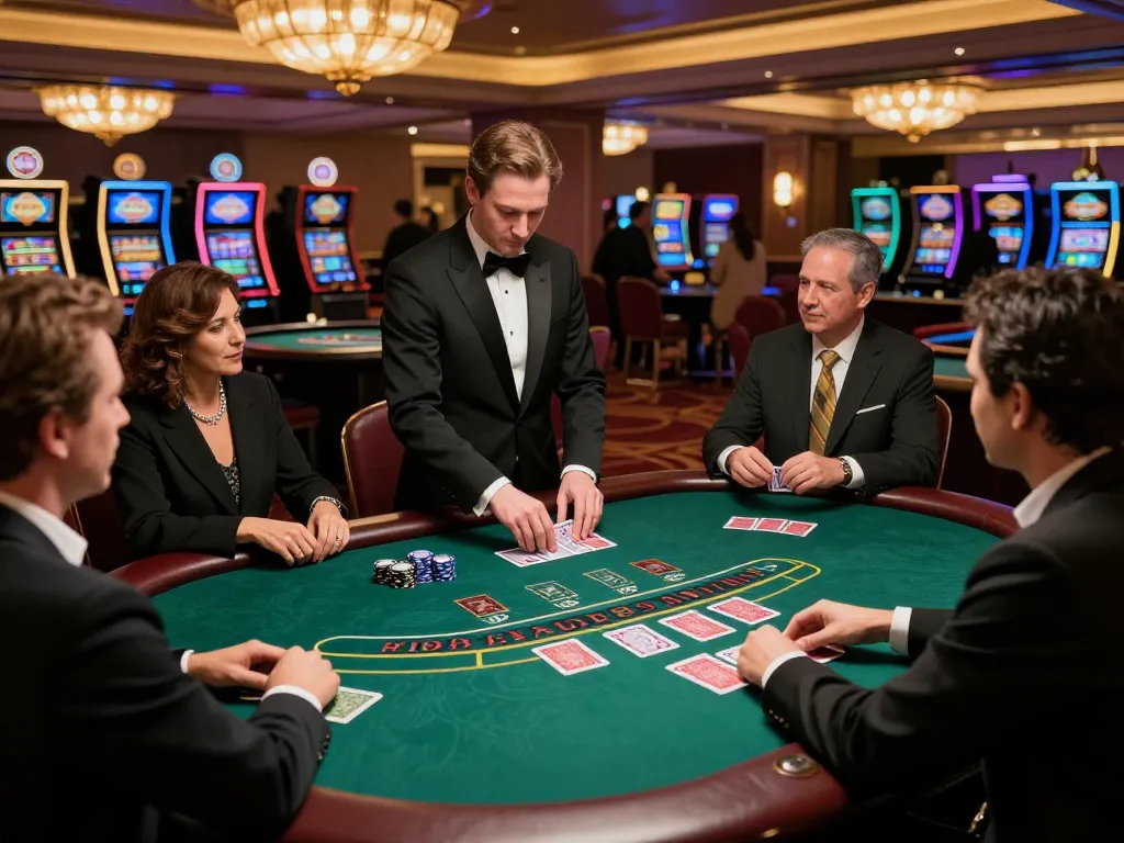 Experience intense blackjack gameplay at https://www.dacsandatphanrang.com/ with stylish atmosphere and strategic betting actions.