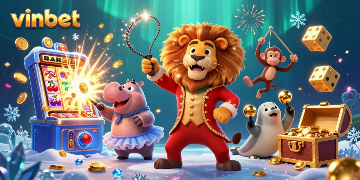 Experience vinbet's vibrant casino world with colorful characters and exciting game elements.