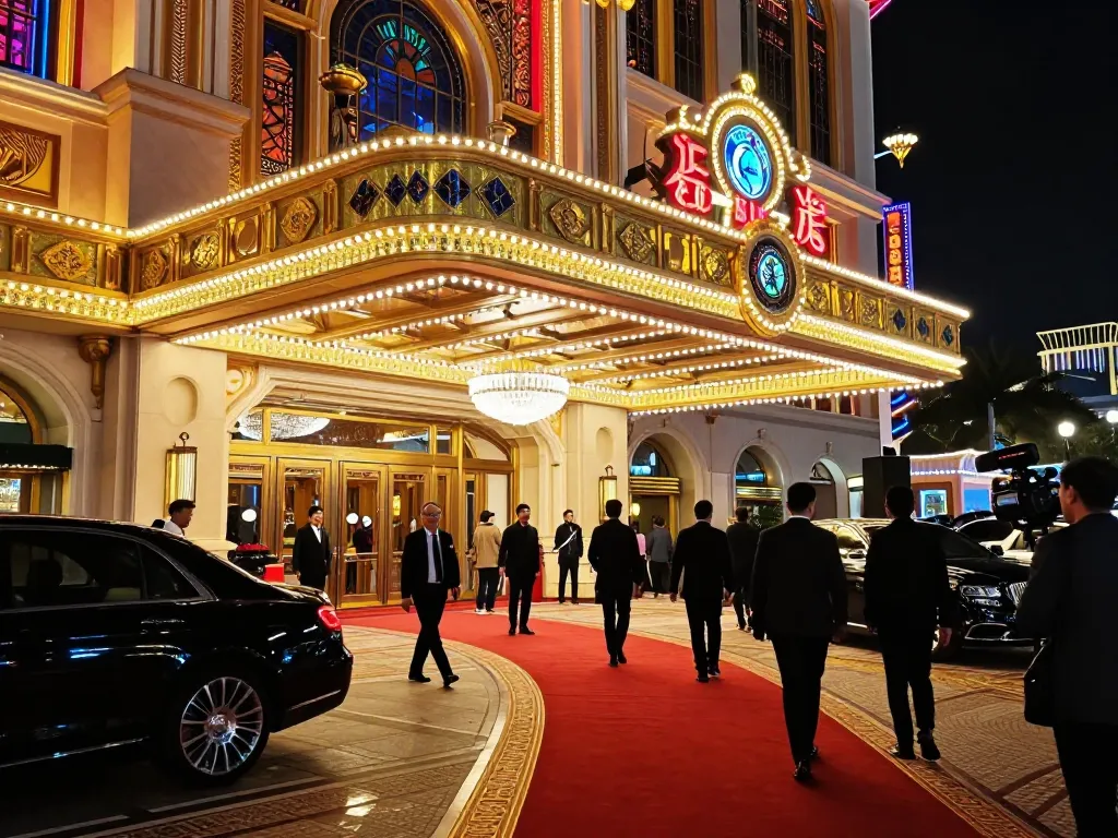Guests entering a vibrant SC 88 casino, showcasing excitement and luxury as they prepare for gaming.