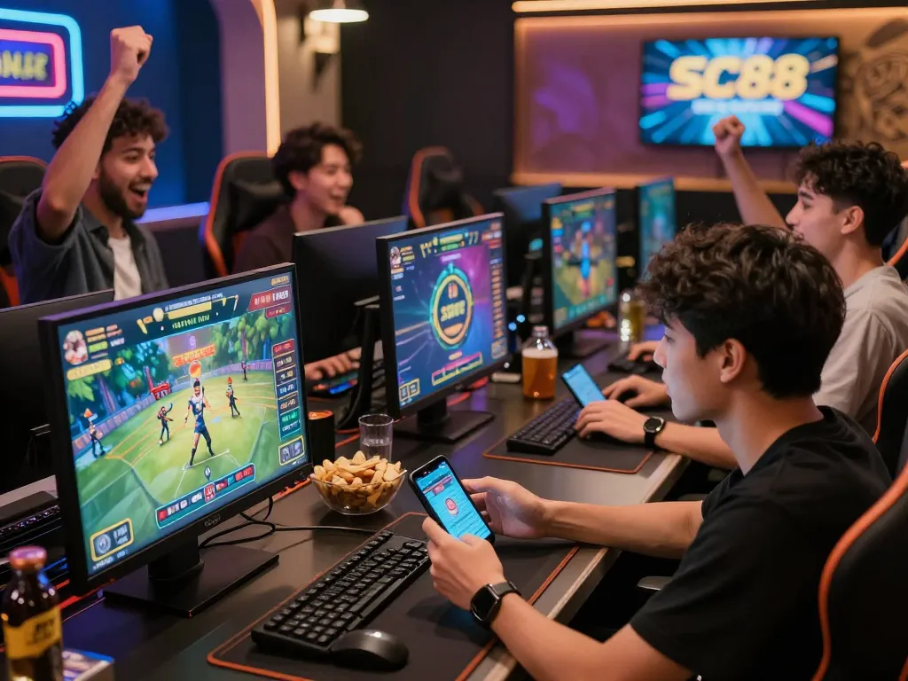 Exciting gaming atmosphere with players engaging at SC88, showcasing top betting activities for 2026.