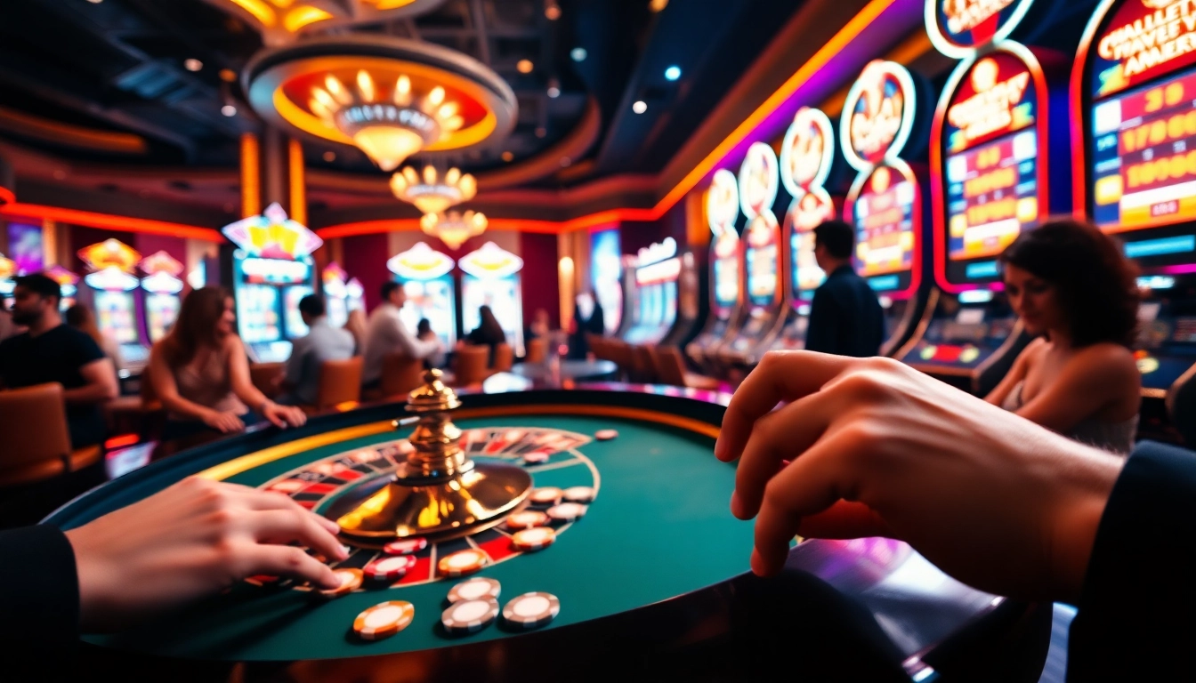 Players engaging in thrilling roulette action at https://www.bdtk66.my/ casino, showcasing excitement and luxury.