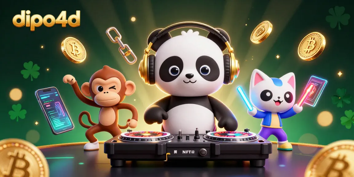 Gameplay seru di dipo4d dengan DJ panda dan karakter unik di lingkungan kasino digital.