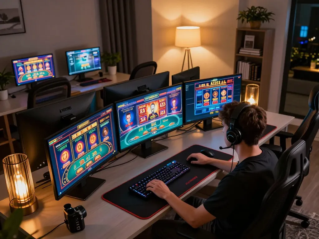 MPO777 players engaging in online gaming strategies, as seen on linuxmag-france with vibrant casino interfaces.