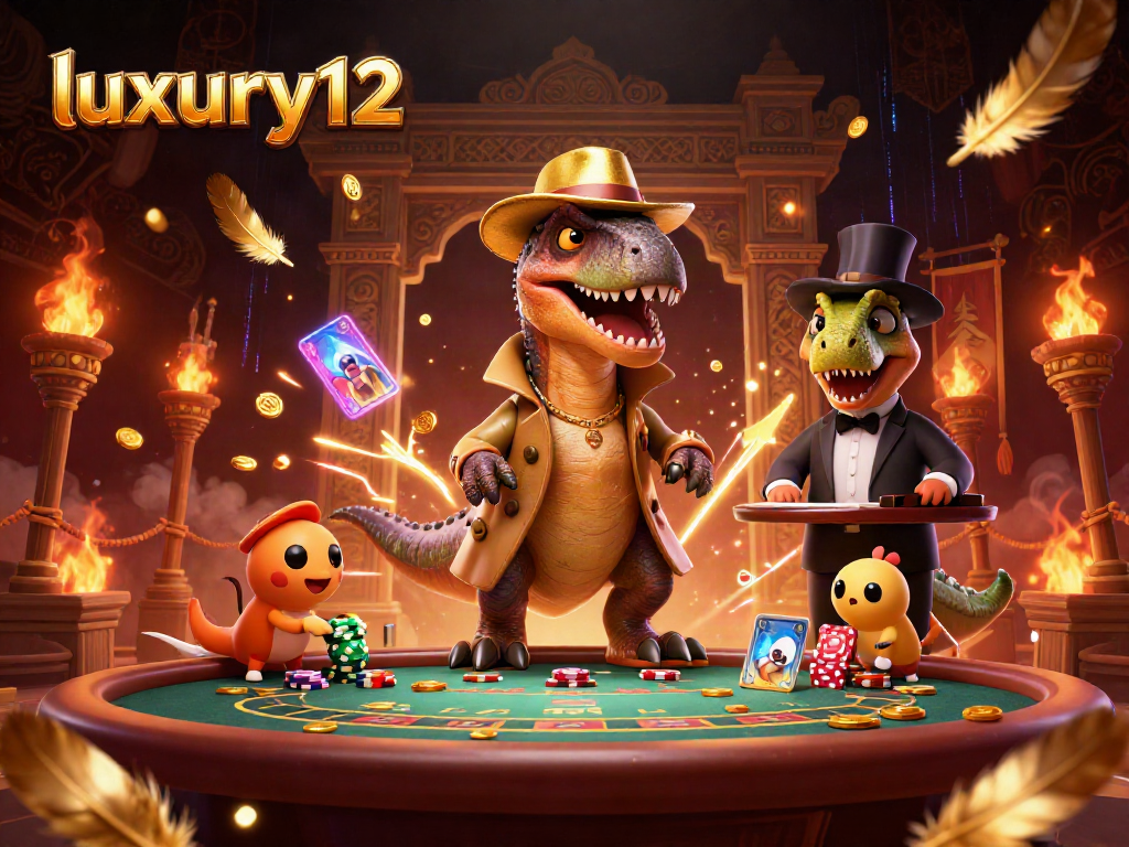 luxury12 mengatur strategi di meja blackjack dengan karakter dino yang mencuri perhatian