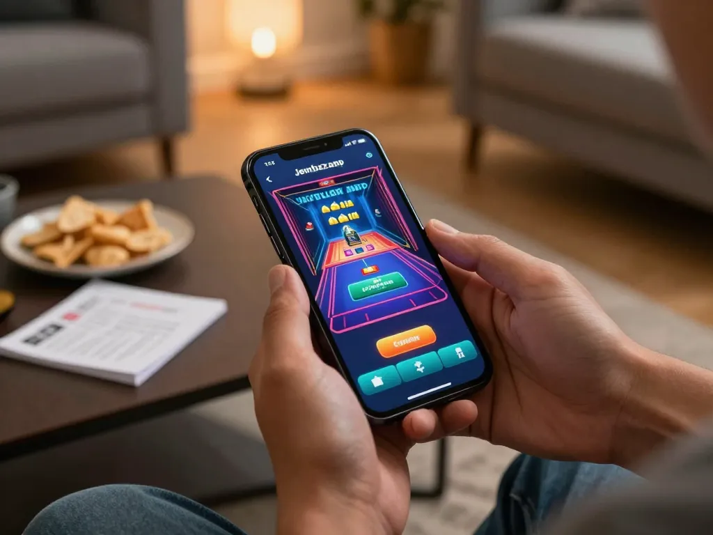 Using the Jeetbuzz Download App for an exciting gaming session with vibrant graphics and gameplay.