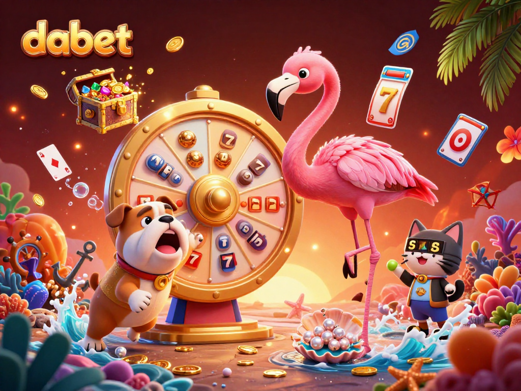 dabet spins the prize wheel with excitement, showcasing vibrant casino action and rich rewards.