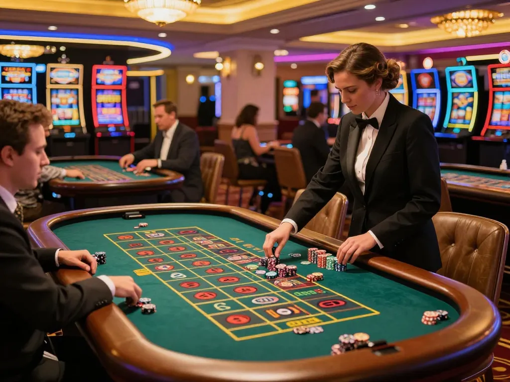 Players placing strategic bets at du88 roulette tables in an upscale casino venue