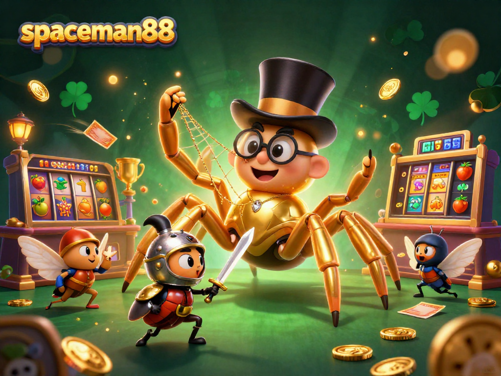 Experience the thrill of spaceman88 with engaging slot gameplay featuring dynamic characters and casino elements.