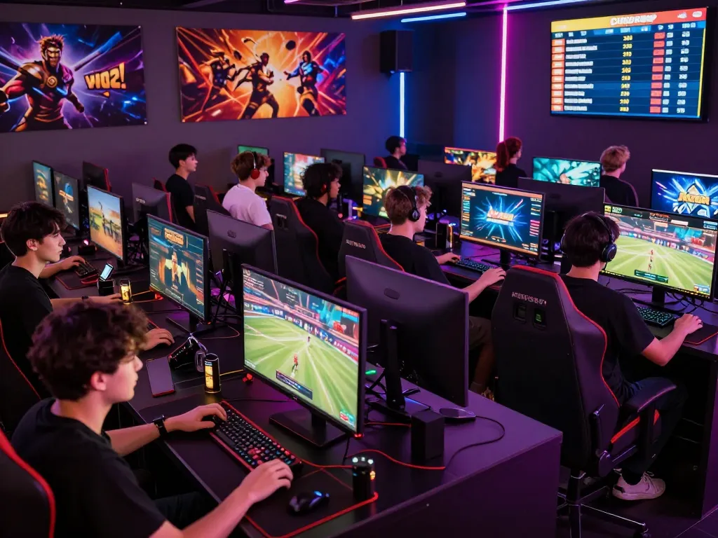 Dynamic online gaming scene showcasing players engaged in nk88com's diverse offerings.