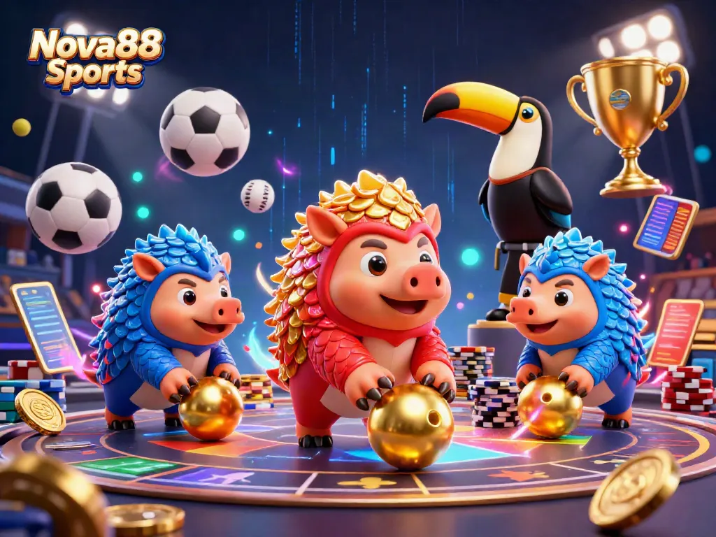 Engage with Nova88 Sports as pangolins bowl through bets and trophies in vibrant action.