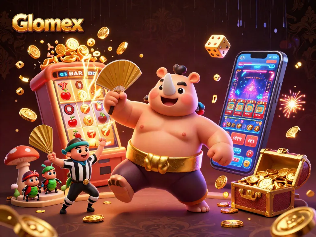 Engage with Glomex as a colorful rhinoceros beetle champion dominates the casino scene with coins and jackpots.
