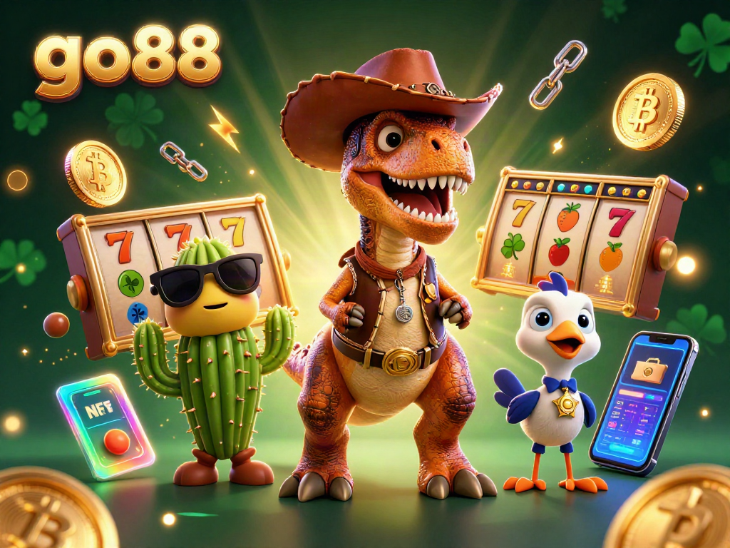 Experience thrilling gaming with go88 by winning on slots amidst vibrant 3D characters.