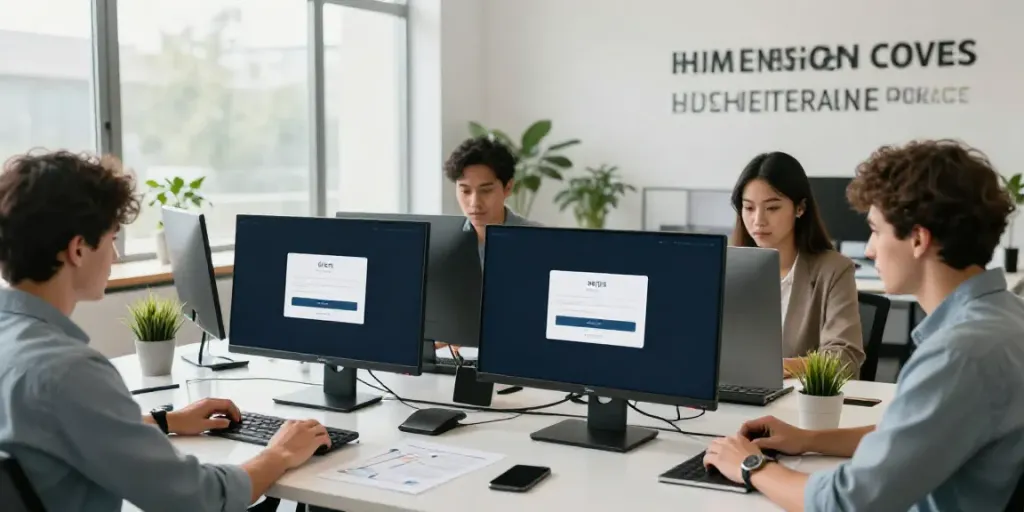Engaging digital workspace illustrating loket88 login interface with collaboration elements.