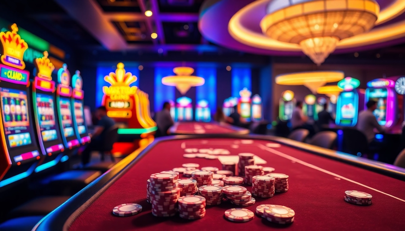 Experience the excitement of crypto casino Malaysia with vibrant gaming tables and colorful ambiance.