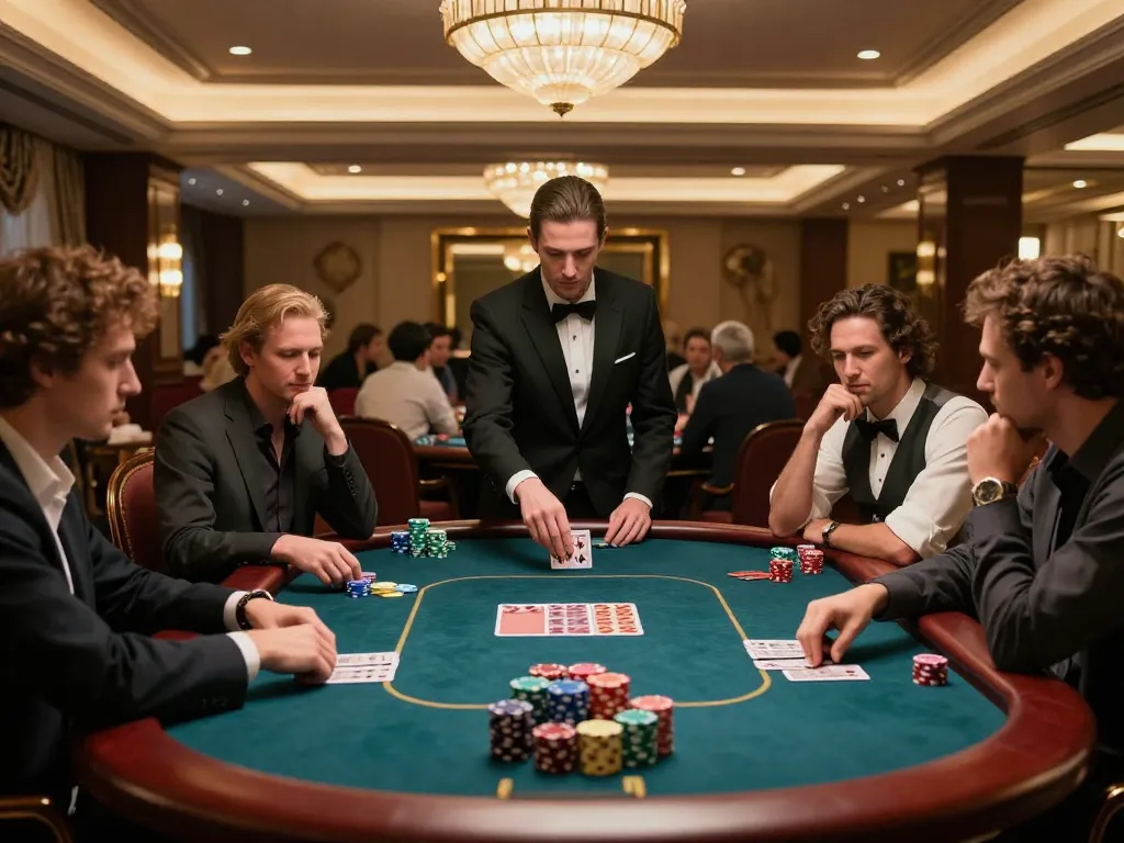 Experience strategic gameplay at trang chủ IWIN with high-stakes poker in a luxurious casino.