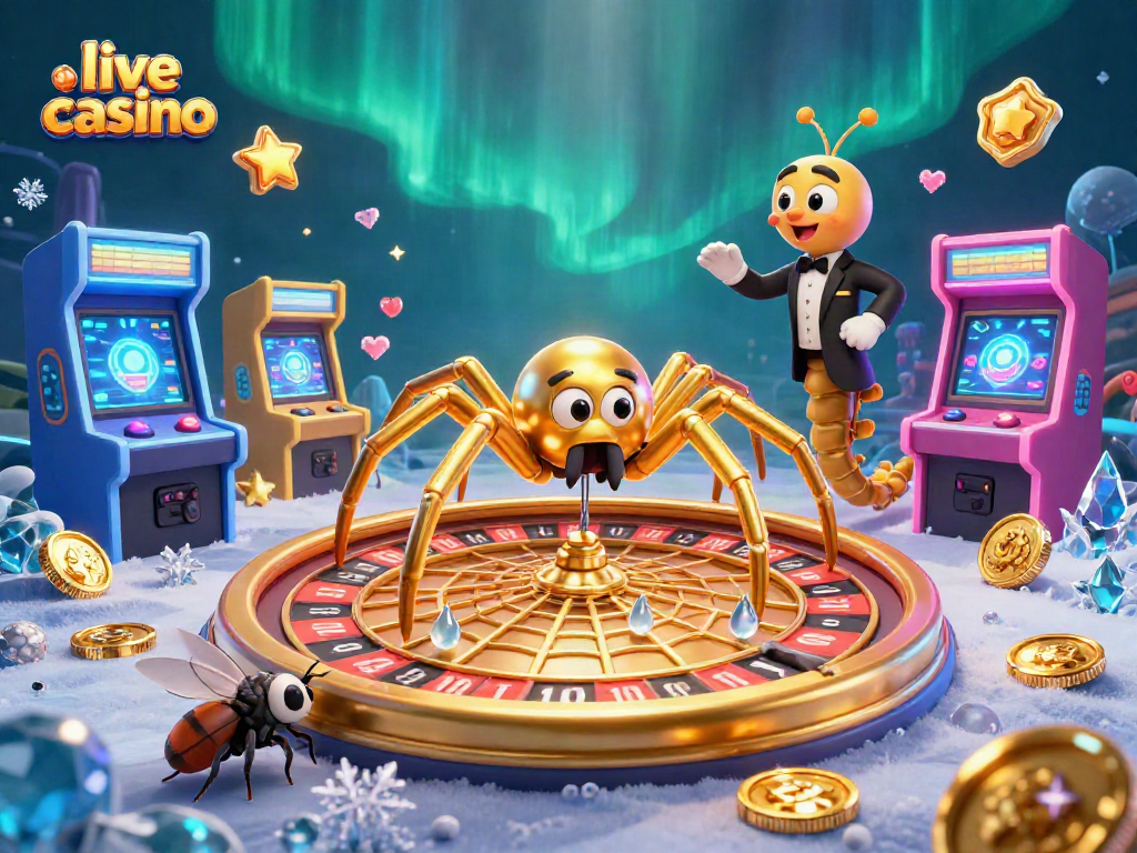 Engage in the thrilling live casino experience with unique characters and vibrant game elements.