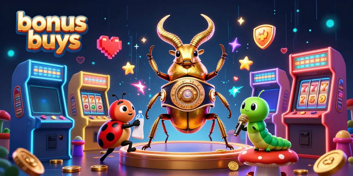 Engaging illustration of bonus buys in a game show scene with characters and gaming elements