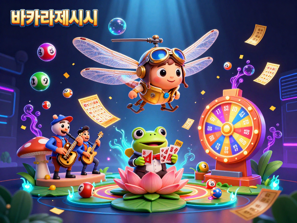 바카라사이트에서 생생한 경험을 제공하는 카드 딜러와 크리켓 밴드가 함께하는 역동적인 카지노 장면