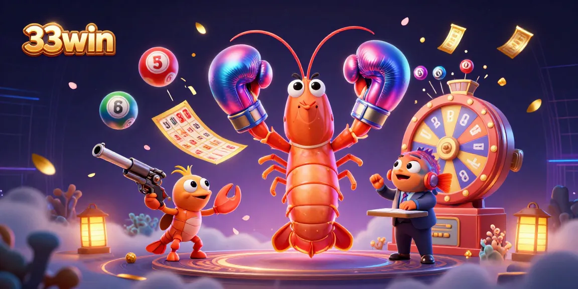 Experience 33win's thrilling jackpot excitement in this vibrant casino illustration.