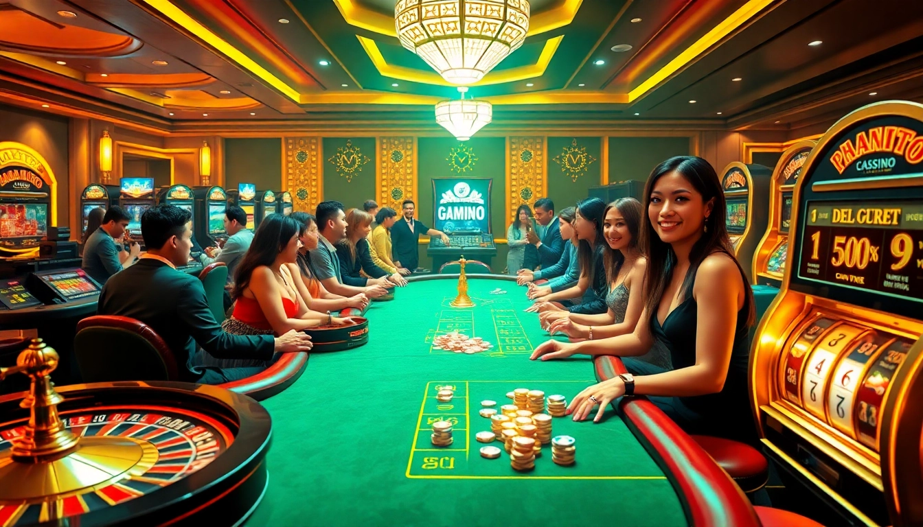 Experience the thrill of amanahtoto with vibrant online gambling at luxurious casino tables and slot machines.