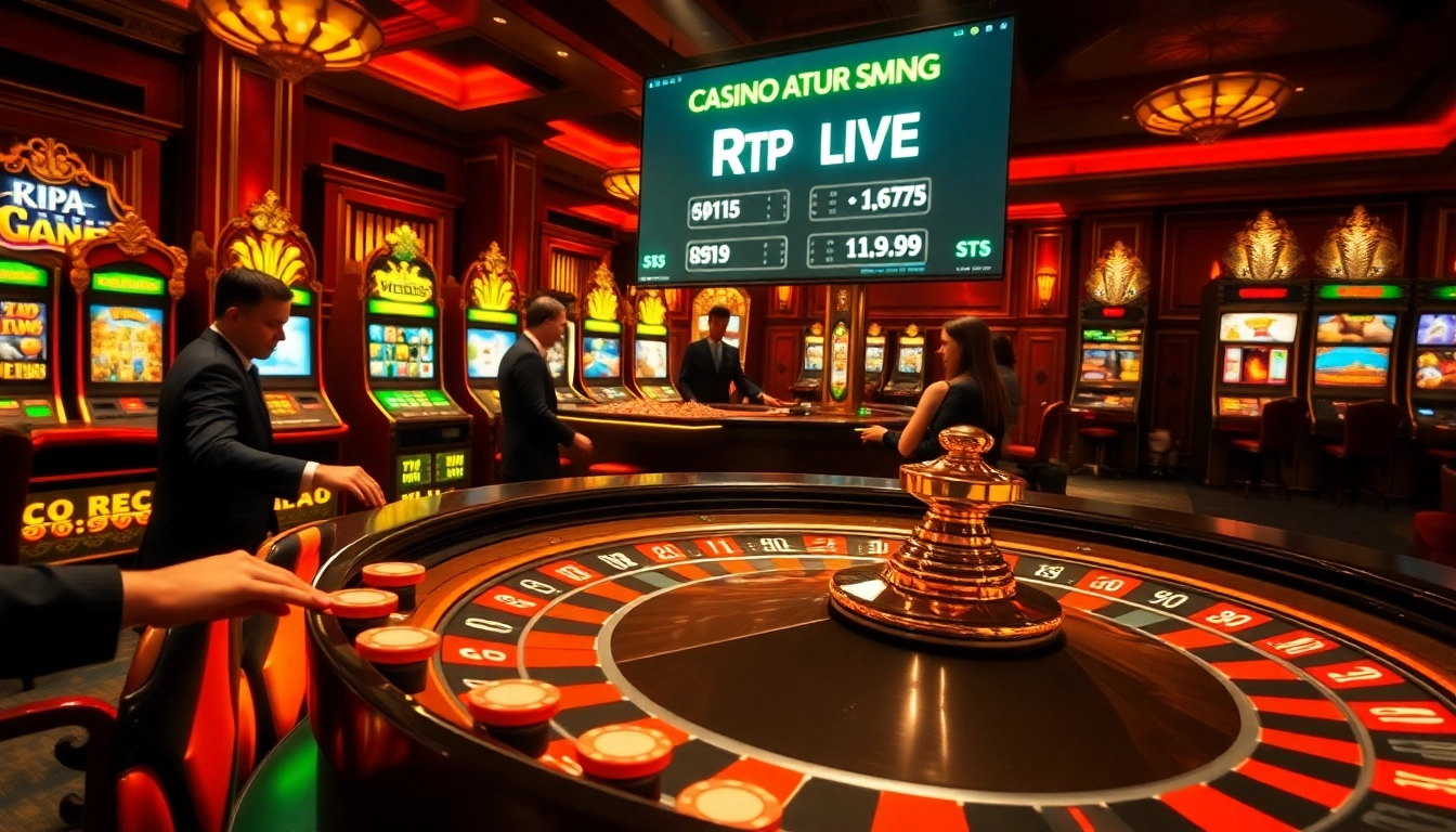 Play exciting games as RTP Live statistics display enrich the vibrant casino atmosphere.