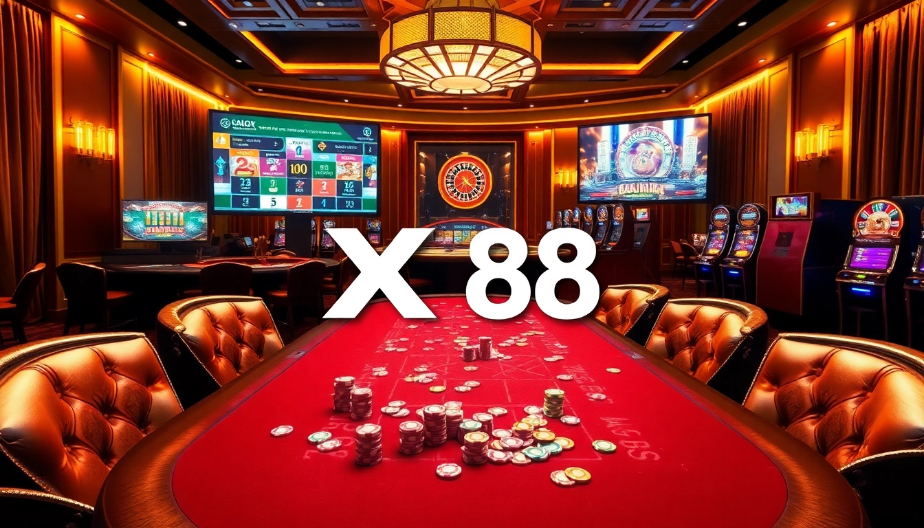 Experience thrilling gameplay at XX 88 with vibrant casino tables and rich gaming elements.