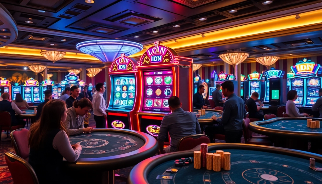 Experience the thrill of idn slot machines in an extravagant casino atmosphere.