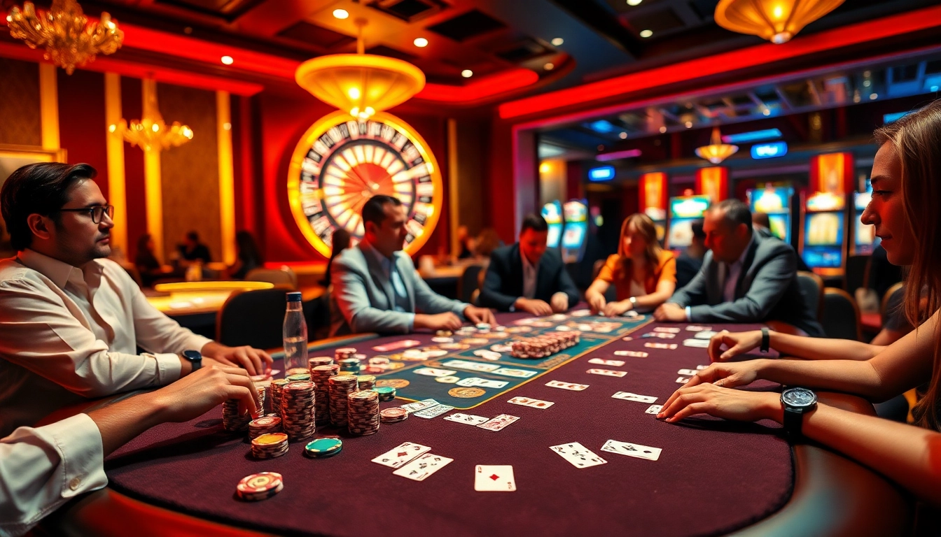 SODO Casino scene featuring an elegant poker table and vibrant gameplay.