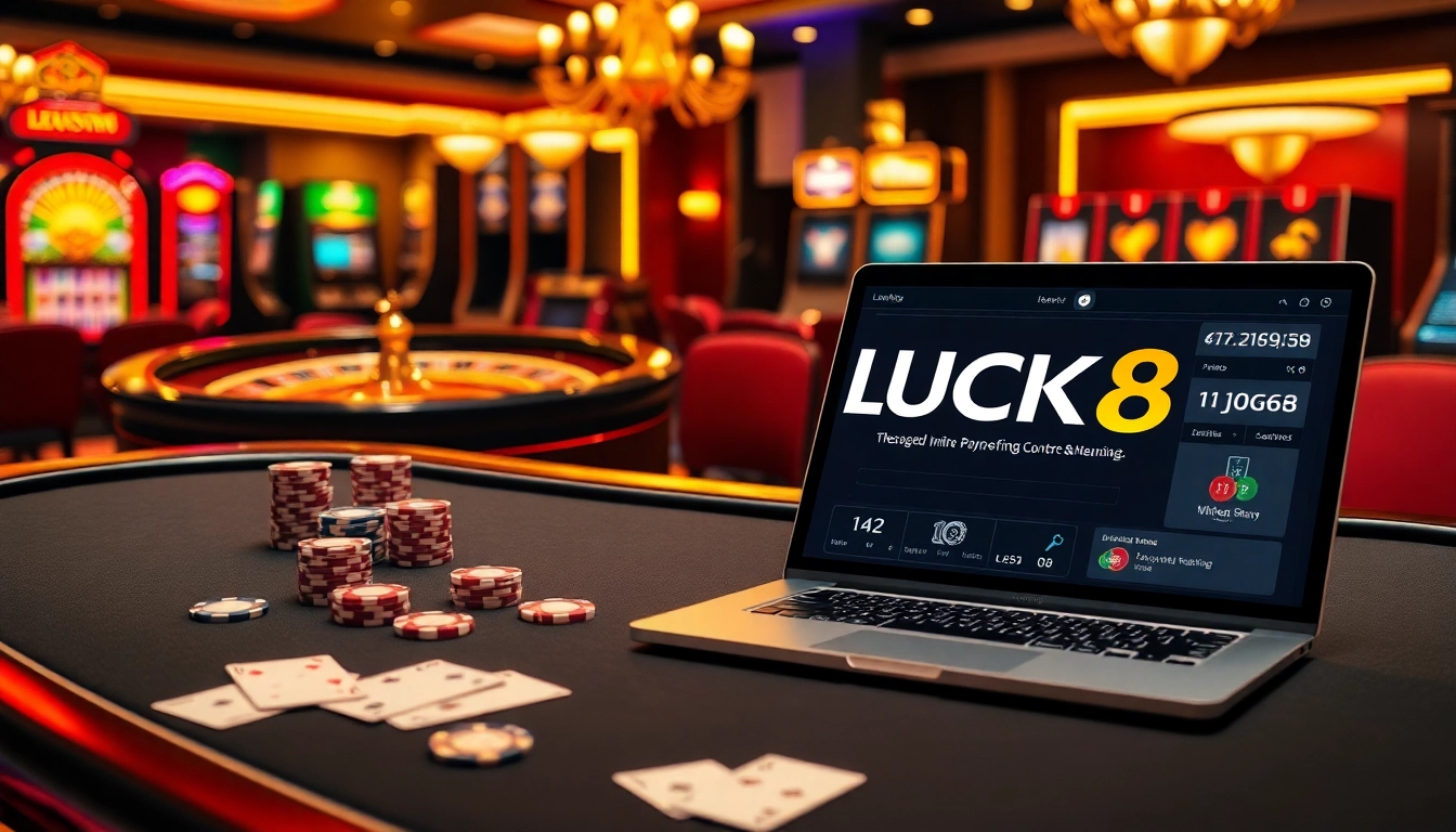 LUCK8 offers an engaging online gambling experience with poker chips and casino games.